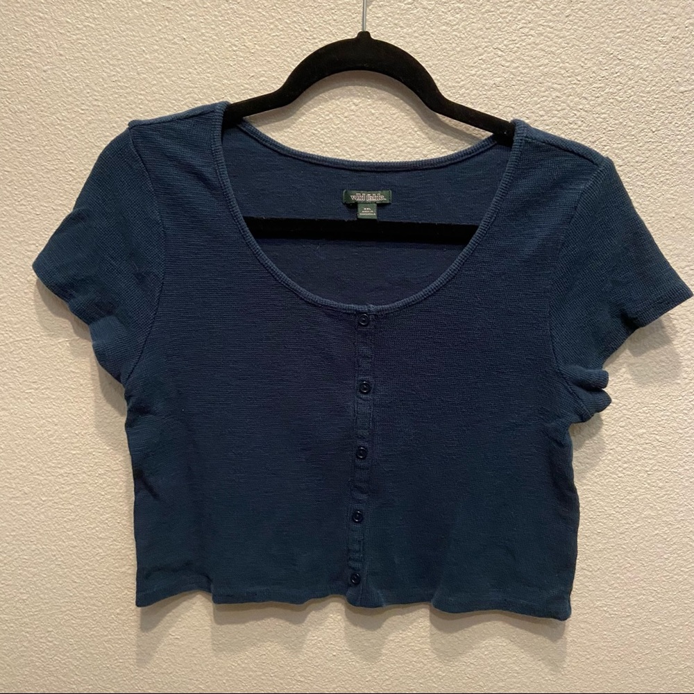 Wild Fable Button Down Crop Top